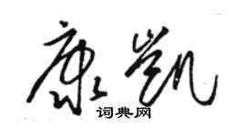 駱恆光康凱草書個性簽名怎么寫