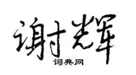 曾慶福謝輝行書個性簽名怎么寫
