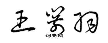 曾慶福王箭羽草書個性簽名怎么寫