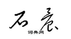 梁錦英石晨草書個性簽名怎么寫
