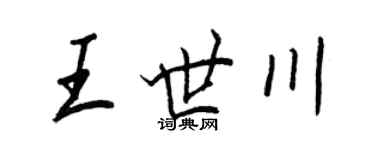 王正良王世川行書個性簽名怎么寫