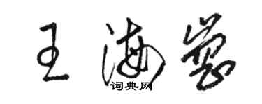 駱恆光王海崗草書個性簽名怎么寫