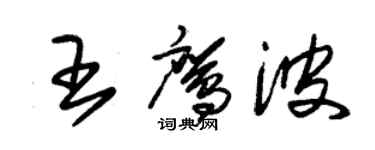 朱錫榮王鷹波草書個性簽名怎么寫