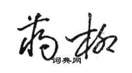 駱恆光蔣柳草書個性簽名怎么寫