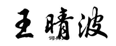 胡問遂王晴波行書個性簽名怎么寫