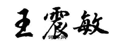 胡問遂王震敏行書個性簽名怎么寫