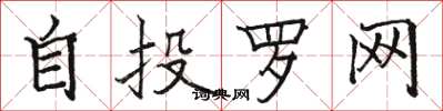 駱恆光自投羅網楷書怎么寫