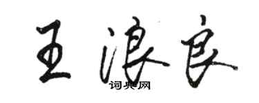 駱恆光王浪良行書個性簽名怎么寫