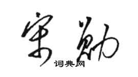 駱恆光宋勛草書個性簽名怎么寫