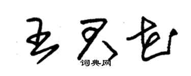 朱錫榮王君花草書個性簽名怎么寫