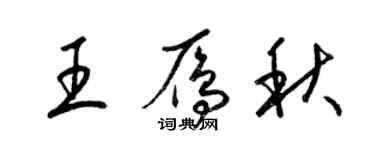 梁錦英王雁秋草書個性簽名怎么寫