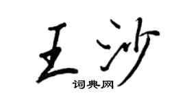 王正良王沙行書個性簽名怎么寫