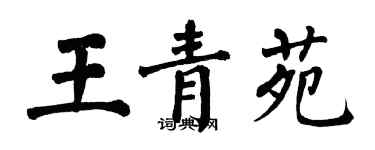翁闓運王青苑楷書個性簽名怎么寫
