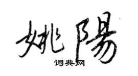 王正良姚陽行書個性簽名怎么寫