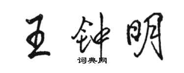 駱恆光王鍾明行書個性簽名怎么寫