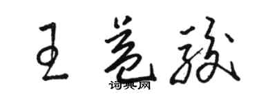 駱恆光王益駿草書個性簽名怎么寫