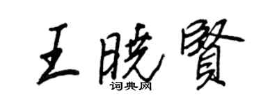 王正良王曉賢行書個性簽名怎么寫