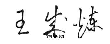 駱恆光王成煉草書個性簽名怎么寫