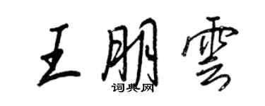 王正良王朋雲行書個性簽名怎么寫