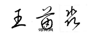 梁錦英王苗淼草書個性簽名怎么寫