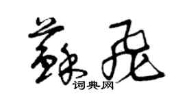 曾慶福蘇飛草書個性簽名怎么寫