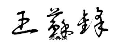 曾慶福王蘇鋒草書個性簽名怎么寫