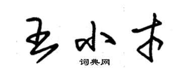 朱錫榮王小才草書個性簽名怎么寫