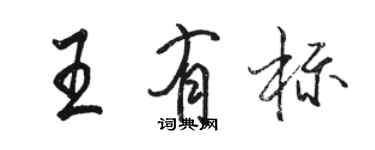 駱恆光王有標行書個性簽名怎么寫