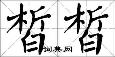 翁闓運皙皙楷書怎么寫