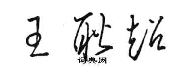 駱恆光王耿超草書個性簽名怎么寫