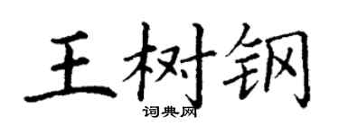 丁謙王樹鋼楷書個性簽名怎么寫