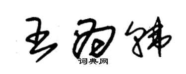 朱錫榮王為韓草書個性簽名怎么寫