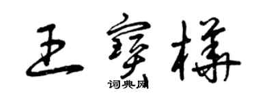 曾慶福王寶樺草書個性簽名怎么寫