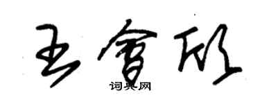 朱錫榮王會欣草書個性簽名怎么寫