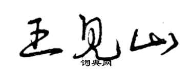 曾慶福王見山草書個性簽名怎么寫