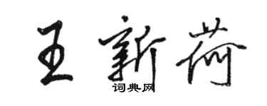 駱恆光王新荷行書個性簽名怎么寫