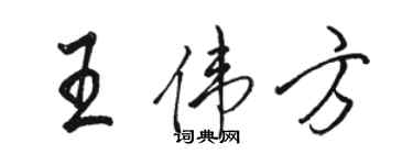 駱恆光王偉方行書個性簽名怎么寫