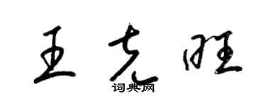 梁錦英王克旺草書個性簽名怎么寫