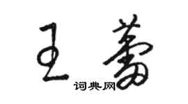 駱恆光王蕾草書個性簽名怎么寫