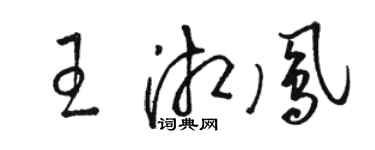 駱恆光王湘鳳草書個性簽名怎么寫