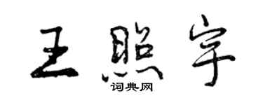 曾慶福王照宇行書個性簽名怎么寫