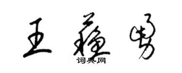 梁錦英王蘇勇草書個性簽名怎么寫