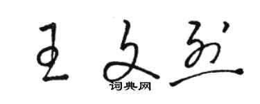 駱恆光王文烈草書個性簽名怎么寫