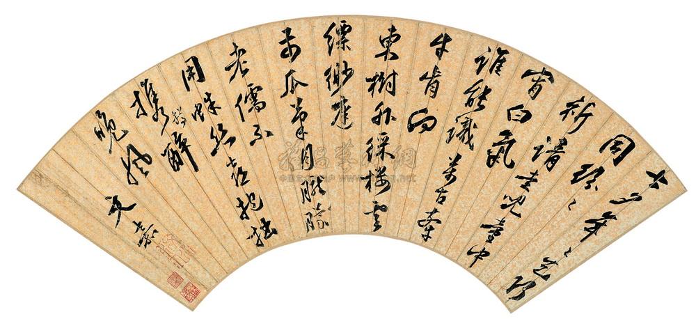 文嘉《行書乞巧詩扇面》