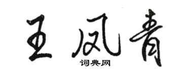 駱恆光王鳳青行書個性簽名怎么寫