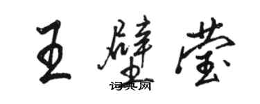 駱恆光王壁瑩行書個性簽名怎么寫