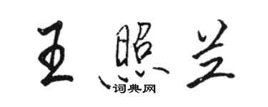 駱恆光王照蘭行書個性簽名怎么寫