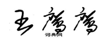 朱錫榮王鷹鷹草書個性簽名怎么寫