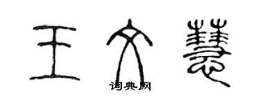 陳聲遠王文慧篆書個性簽名怎么寫