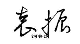 曾慶福袁振草書個性簽名怎么寫